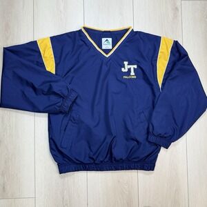 Augusta Mens M Sportswear JT Falcons Pullover Windbreaker Jacket Navy Yellow